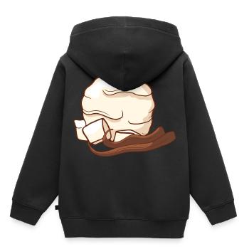 Crème glacée à la vanille crème glacée crème glacée crème glacée crème glacée - Sweat Premium à capuche enfant bio - noir - Dos - AI Model Kid Male (0cm)