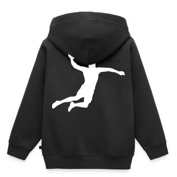 Handball joueurs Handball Club club club - Sweat Premium à capuche enfant bio - noir - Dos - AI Model Kid Male (0cm)