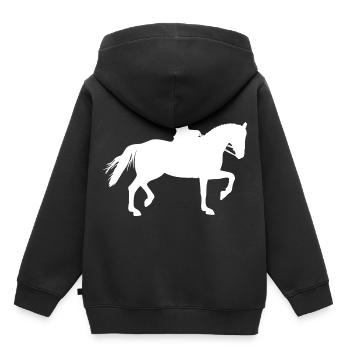 Equitation Riding Equestrian Equestrian Equestrian sport - Kids Premium Organic Hoodie - black - Back - AI Model Kid Male (0cm)