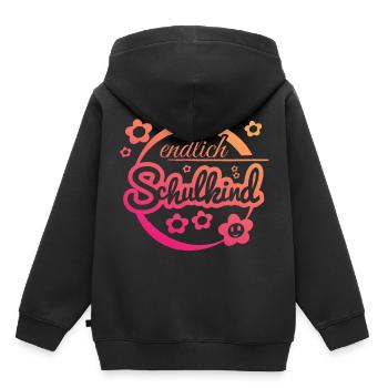 Endlich Schulkind - Kinder Premium Organic Hoodie - Schwarz - Hinten - AI Model Kid Male (0cm)