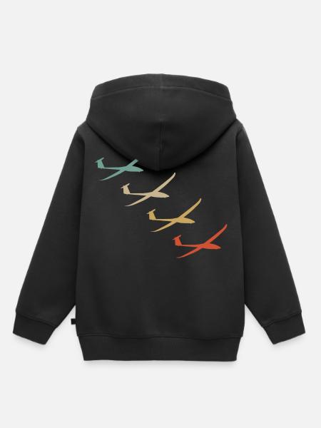 Retro vintage style glider glider - Kids Premium Organic Hoodie - black