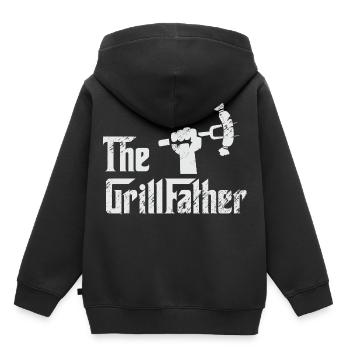 the grillfather - Kids Premium Organic Hoodie - black - Back - AI Model Kid Male (0cm)