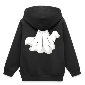 Fantôme d’Halloween Fantôme - Sweat Premium à capuche enfant bio - noir - Dos - AI Model Kid Male (0cm)
