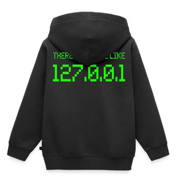 Computer IP Netzwerk Technik - Kinder Premium Organic Hoodie - Schwarz - Hinten - AI Model Kid Male (0cm)