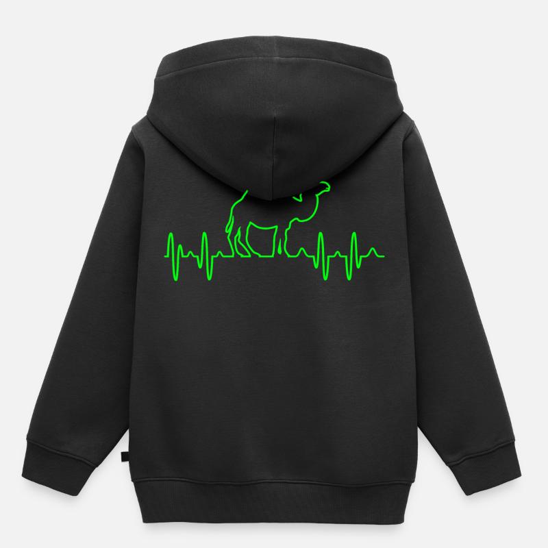 Kamel - Kinder Premium Organic Hoodie - Schwarz
