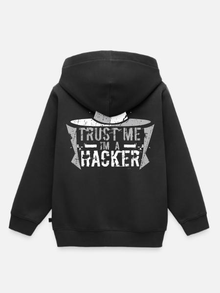 Croyez-moi, je suis un hacker. - Sweat Premium à capuche enfant bio - noir
