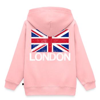 Classic vintage London design - Kids Premium Organic Hoodie - rose - Back - AI Model Kid Female (0cm)