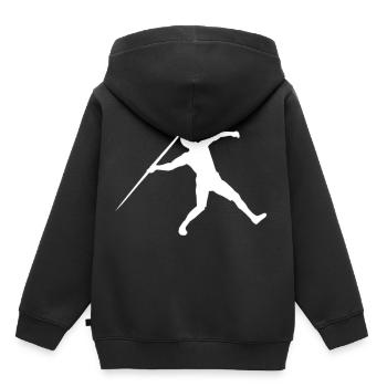 Athlétisme Javelin - Sweat Premium à capuche enfant bio - noir - Dos - AI Model Kid Male (0cm)