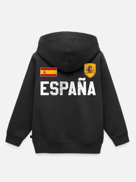 Trikot Spanien - Kinder Premium Organic Hoodie - Schwarz