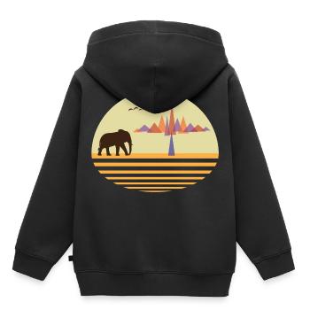 Desert Africa - Kids Premium Organic Hoodie - black - Back - AI Model Kid Male (0cm)