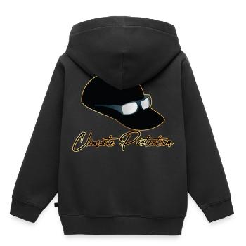 Climate Protection - Kids Premium Organic Hoodie - black - Back - AI Model Kid Male (0cm)