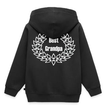 Best Grandpa - Best Grandpa - Kids Premium Organic Hoodie - black - Back - AI Model Kid Male (0cm)