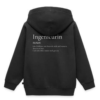Ingenieurin Technikerin Definition Geschenk - Kinder Premium Organic Hoodie - Schwarz - Hinten - AI Model Kid Male (0cm)