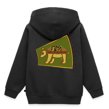 porter - Sweat Premium à capuche enfant bio - noir - Dos - AI Model Kid Male (0cm)