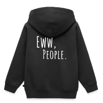 Lustiges Sarkastisches Eww People Design - Kinder Premium Organic Hoodie - Schwarz - Hinten - AI Model Kid Male (0cm)