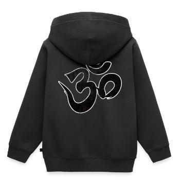 Om Goa Hindou t-shirt hindoue - Sweat Premium à capuche enfant bio - noir - Dos - AI Model Kid Male (0cm)