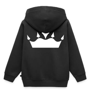 Krone - Kinder Premium Organic Hoodie - Schwarz - Hinten - AI Model Kid Male (0cm)