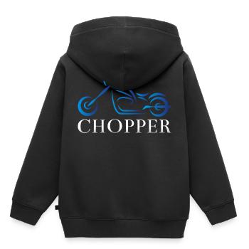 J'aime les choppers - Sweat Premium à capuche enfant bio - noir - Dos - AI Model Kid Male (0cm)