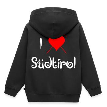 Haut-Adige - Sweat Premium à capuche enfant bio - noir - Dos - AI Model Kid Male (0cm)
