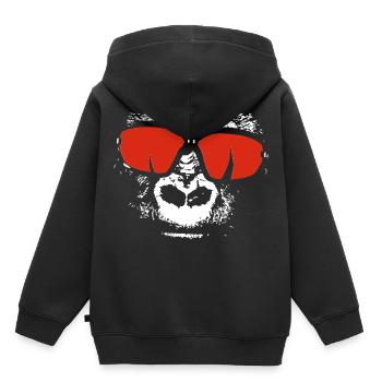 Gorilla Sonnenbrille - Kinder Premium Organic Hoodie - Schwarz - Hinten - AI Model Kid Male (0cm)