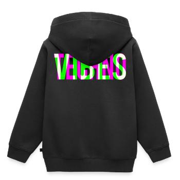 TECHNO VIBES - Kids Premium Organic Hoodie - black - Back - AI Model Kid Male (0cm)