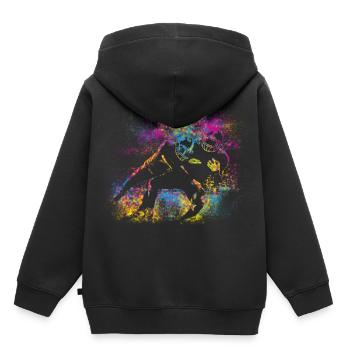 Couleurs de football - Sweat Premium à capuche enfant bio - noir - Dos - AI Model Kid Male (0cm)