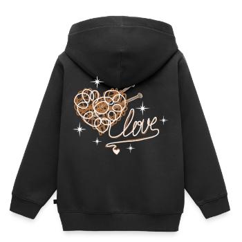 Knit - Kids Premium Organic Hoodie - black - Back - AI Model Kid Male (0cm)