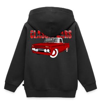 Classic Cars - V8 US Classic Car - Kinder Premium Organic Hoodie - Schwarz - Hinten - AI Model Kid Male (0cm)