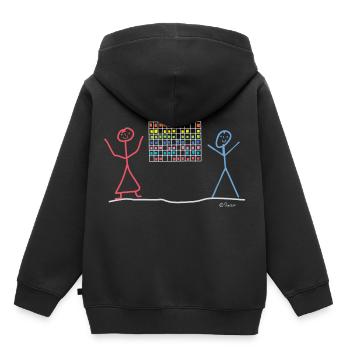 Figurine de gestion de projet agile - Sweat Premium à capuche enfant bio - noir - Dos - AI Model Kid Male (0cm)