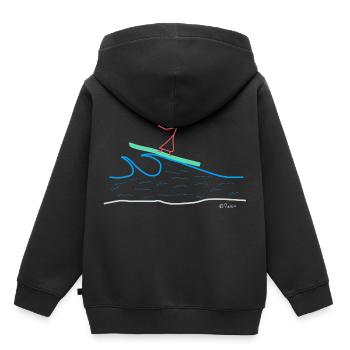 Surf stick figure, woman water sport leisure - Kids Premium Organic Hoodie - black - Back - AI Model Kid Male (0cm)