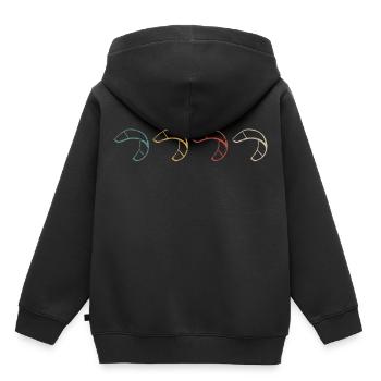 Kiteboarding Kitesurfing - Kinder Premium Organic Hoodie - Schwarz - Hinten - AI Model Kid Male (0cm)