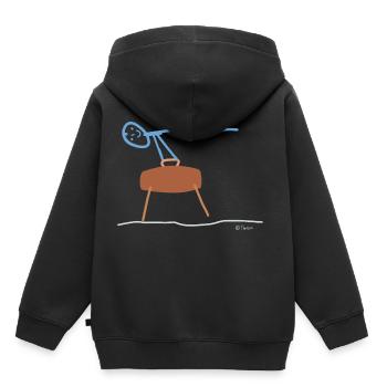 Turner Stick Figure Bock, Faire de l’activité sportive - Sweat Premium à capuche enfant bio - noir - Dos - AI Model Kid Male (0cm)
