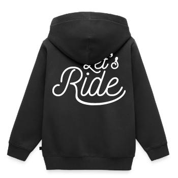 laisse monter blanc - Sweat Premium à capuche enfant bio - noir - Dos - AI Model Kid Male (0cm)