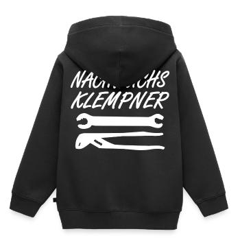 Nachwuchs Klempner Kind Baby Geschenk - Kinder Premium Organic Hoodie - Schwarz - Hinten - AI Model Kid Male (0cm)
