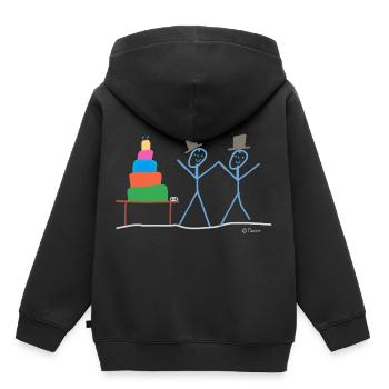 Homosexuel mariage homo acceptation mariage - Sweat Premium à capuche enfant bio - noir - Dos - AI Model Kid Male (0cm)