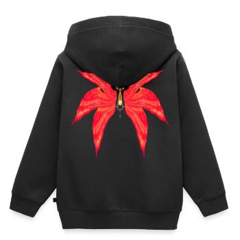 Kingdom Hearts - Leas Flammenbefreierflügel - Kinder Premium Organic Hoodie - Schwarz - Hinten - AI Model Kid Male (0cm)