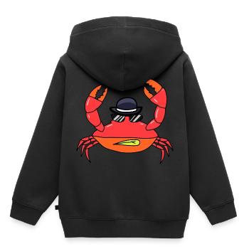 Krebstiere Sonnenbrille Hut Krabbe Meerestiere - Kinder Premium Organic Hoodie - Schwarz - Hinten - AI Model Kid Male (0cm)