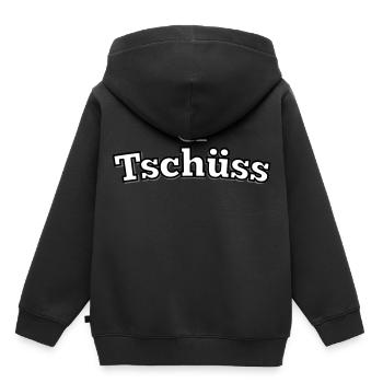 und Tschüss - Kinder Premium Organic Hoodie - Schwarz - Hinten - AI Model Kid Male (0cm)