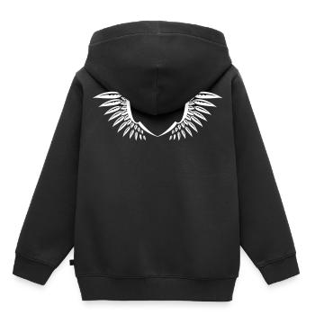 Flügel Engelsflügel Engel Vogel Wings Clipart - Kinder Premium Organic Hoodie - Schwarz - Hinten - AI Model Kid Male (0cm)