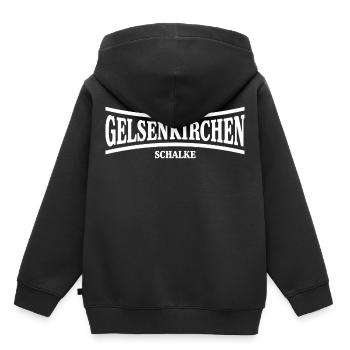 Gelsenkirchen Schalke - Kinder Premium Organic Hoodie - Schwarz - Hinten - AI Model Kid Male (0cm)