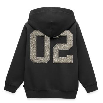 Nummer 02 Rückennummer 2 Zwei Trikot Ziffer - Kinder Premium Organic Hoodie - Schwarz - Hinten - AI Model Kid Male (0cm)