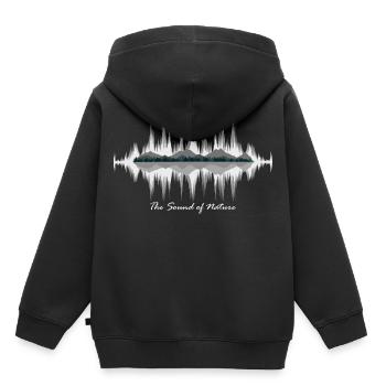 The Sound of Nature - Heartbeat of Nature outdoor - Kids Premium Organic Hoodie - black - Back - AI Model Kid Male (0cm)