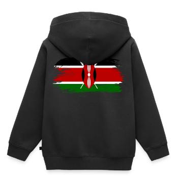 Kenya flag flag - Kids Premium Organic Hoodie - black - Back - AI Model Kid Male (0cm)