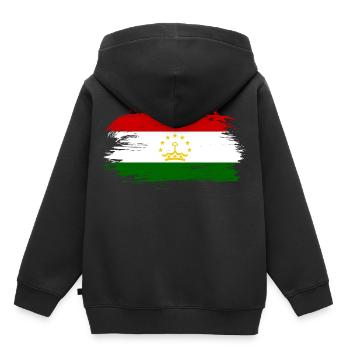 Tajikistan flag flag - Kids Premium Organic Hoodie - black - Back - AI Model Kid Male (0cm)