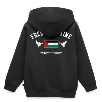Free Palestine Freiheit Palästina Freies Palästina - Kinder Premium Organic Hoodie - Schwarz - Hinten - AI Model Kid Male (0cm)