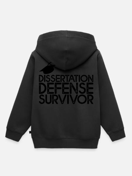 Dissertation Defense Survivor 3 - Kinder Premium Organic Hoodie - Schwarz