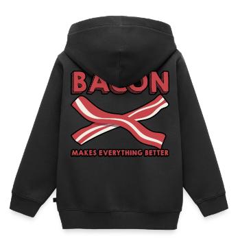 Le bacon rend tout meilleur 10 - Sweat Premium à capuche enfant bio - noir - Dos - AI Model Kid Male (0cm)