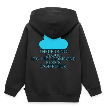 There Is No Cloud Its Just Someone Elses Computer6 - Kinder Premium Organic Hoodie - Schwarz - Hinten - AI Model Kid Male (0cm)