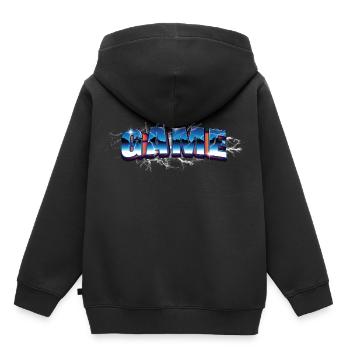 Spiel - Kinder Premium Organic Hoodie - Schwarz - Hinten - AI Model Kid Male (0cm)