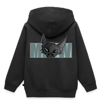 coole Katze, Comic, Katzenmotiv, Meow, T-Shirt - Kinder Premium Organic Hoodie - Schwarz - Hinten - AI Model Kid Male (0cm)